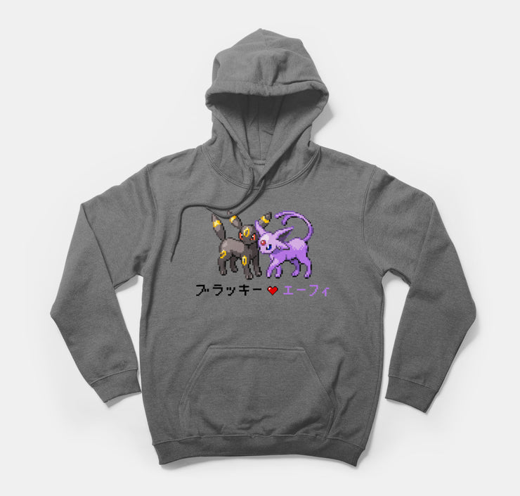 pokemon hoodie dark gray umbreon espeon