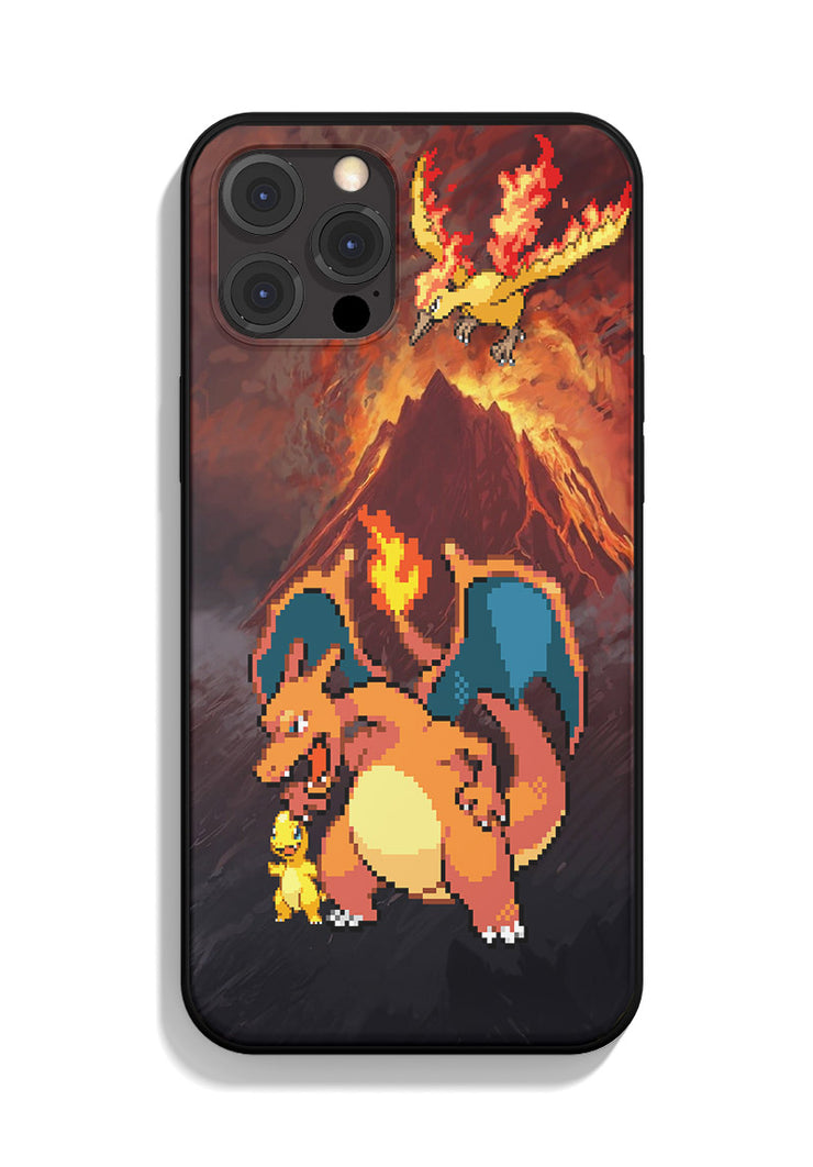 Pokemon iPhone case Charizard Charmander Moltres Volcano