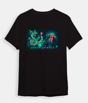 Pokemon T-shirt Rayquaza Deoxys Black