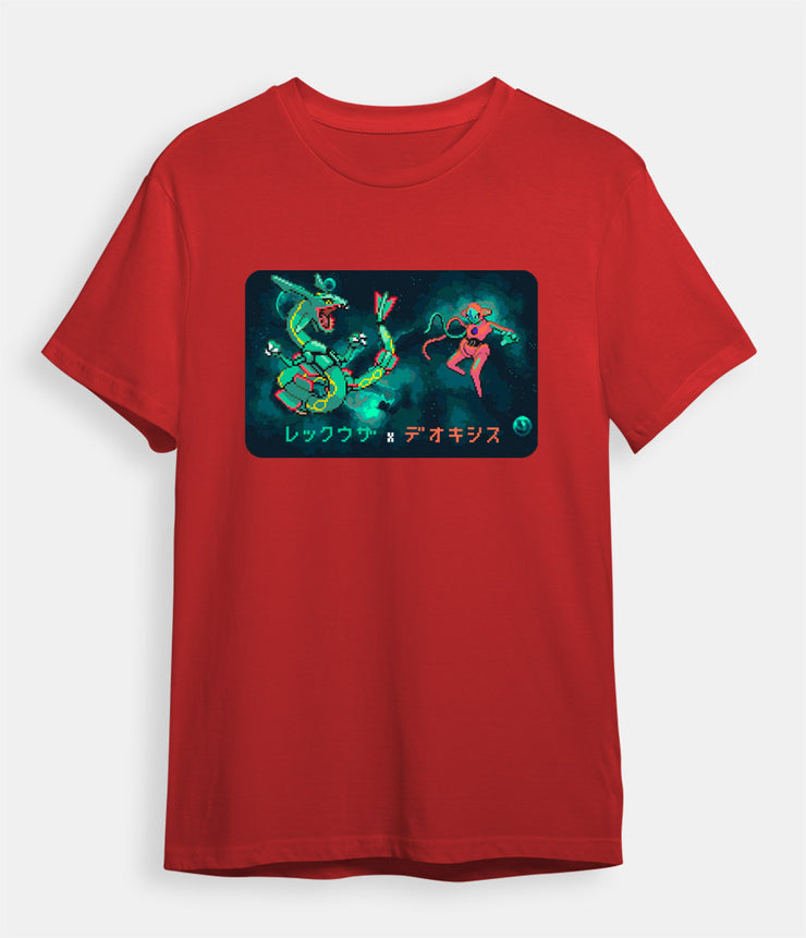 Pokemon T-shirt Rayquaza Deoxys red