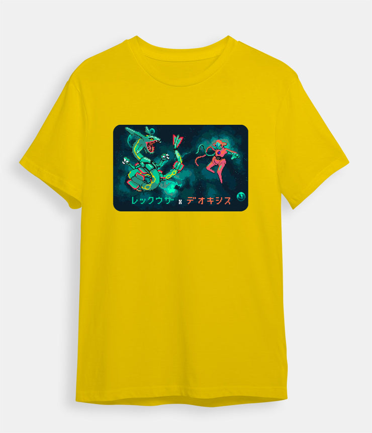 Pokemon T-shirt Rayquaza Deoxys yellow