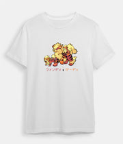 Pokemon T-shirt Arcanine Growlithe white