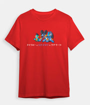 Pokemon T-shirt Mudkip Evolution red