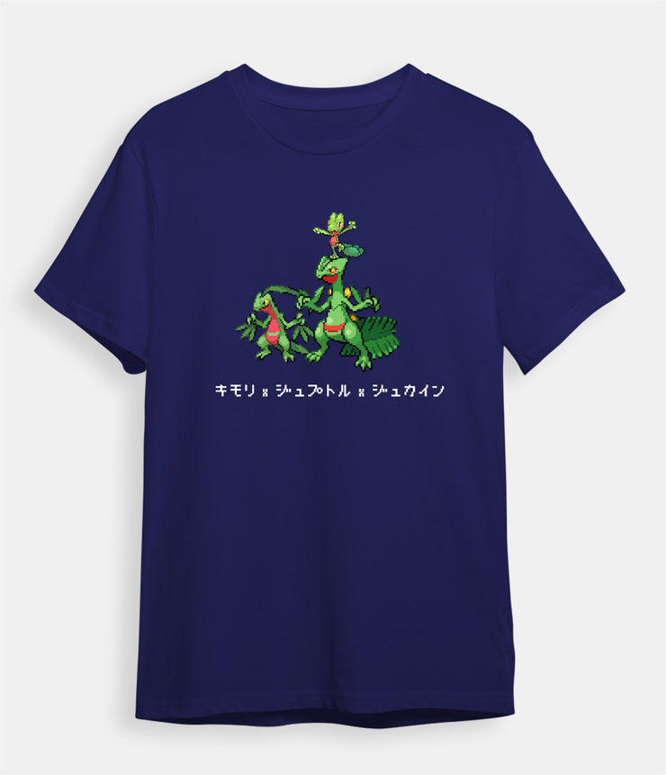 Pokemon T-shirt Treecko Evolution navy