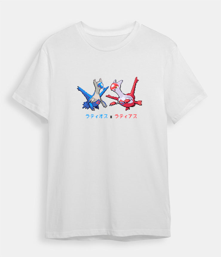 T-shirt Pokemon Latias Latios White