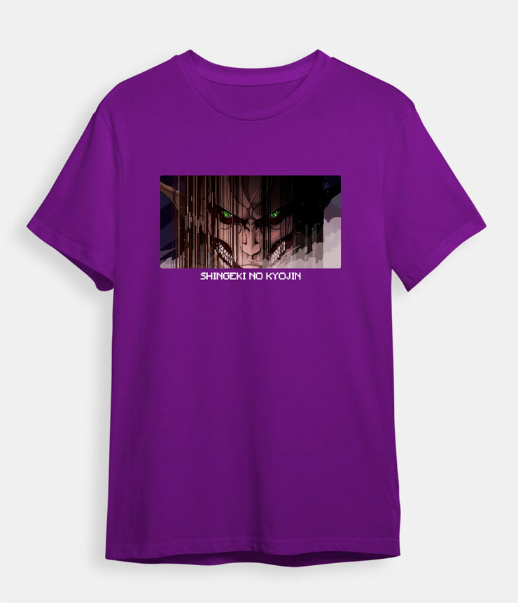 Attack on Titan t-shirt Eren Founding Titan purple
