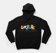 Pokemon hoodie black Flareon Vaporeon Jolteon