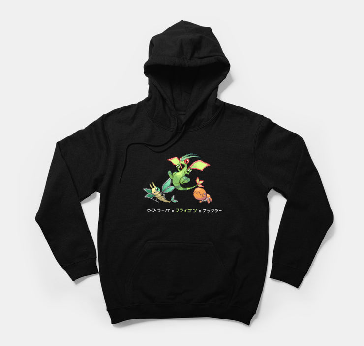 Pokemon hoodie Flygon Trapinch Vibrava Black