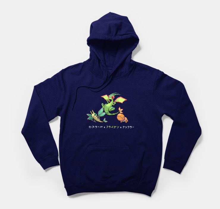 Pokemon hoodie Flygon Trapinch Vibrava Navy