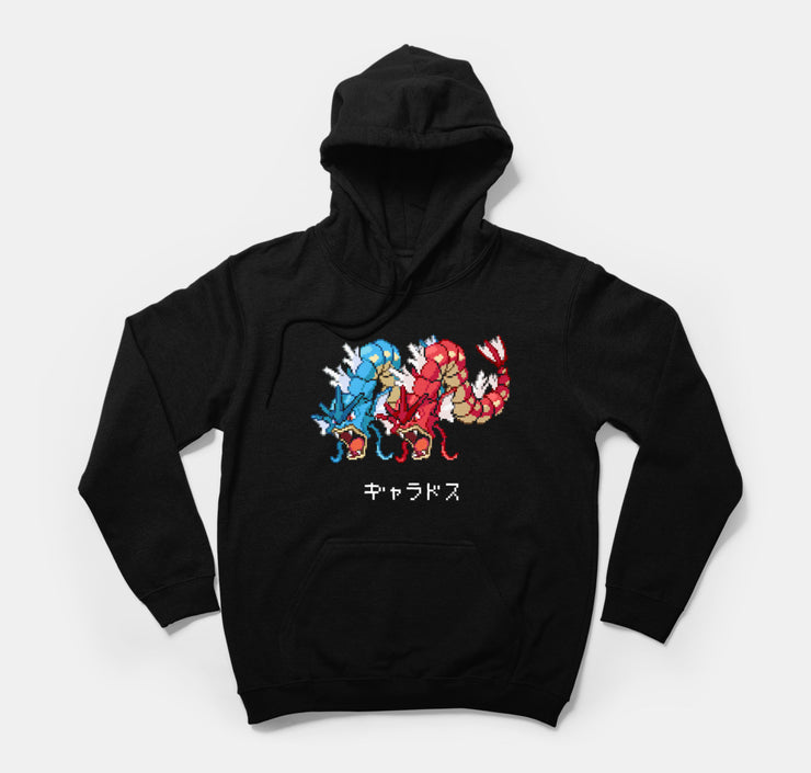 Pokemon hoodie gyarados black