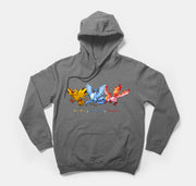 Pokemon hoodie legendary birds shiny gray