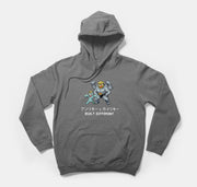 pokemon hoodie machamp dark gray