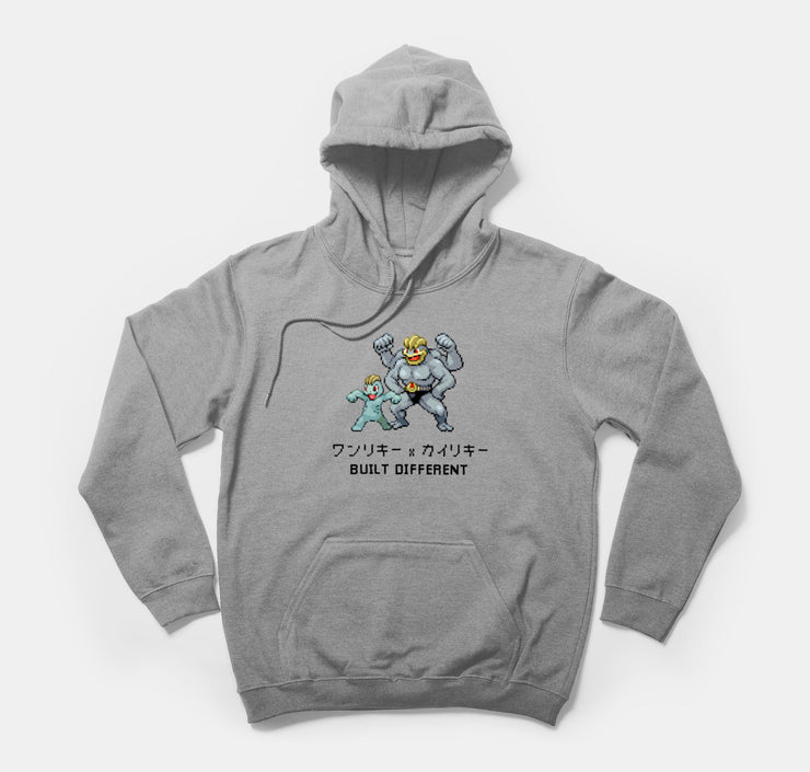pokemon hoodie machamp gray