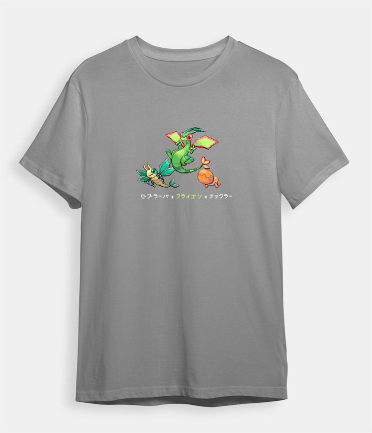 Pokemon t-shirt Flygon Trapinch Vibrava grey