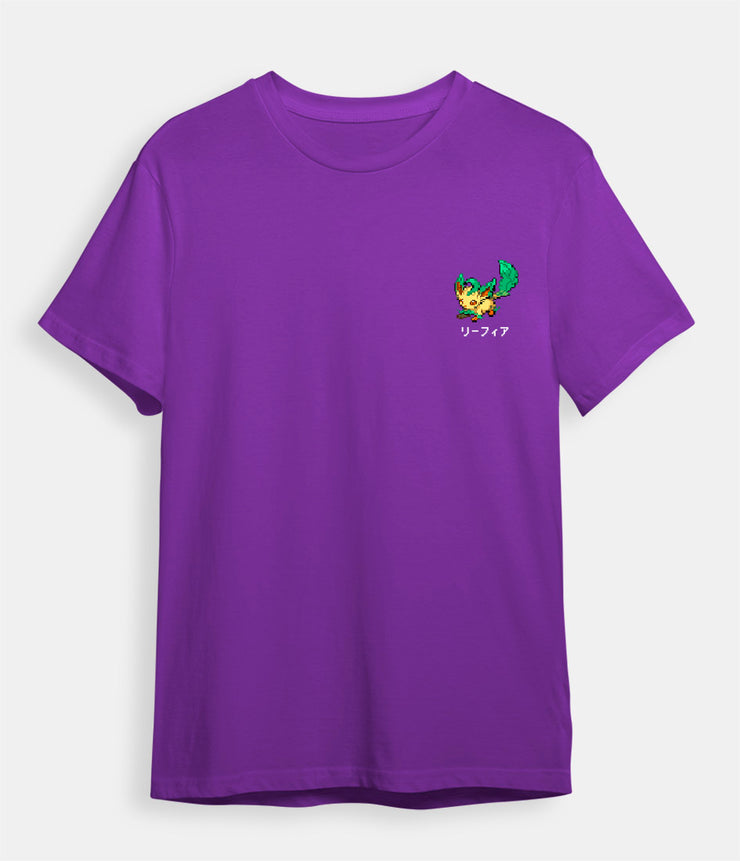 pokemon t shirt Leafeon purple