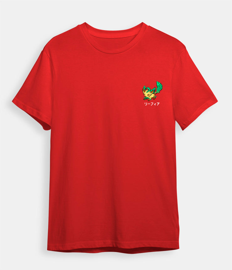 pokemon t shirt Leafeon red