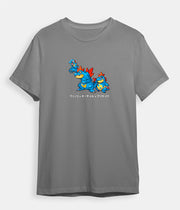 Pokemon t shirt Totodile Feraligatr Croconaw Grey