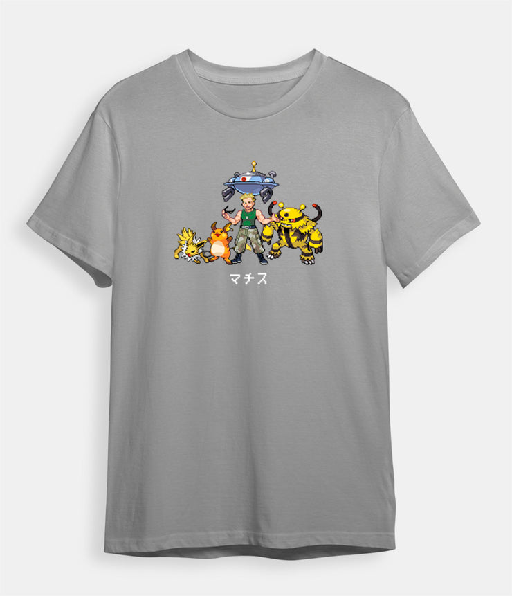 Pokemon t-shirt boys Trainer Lt Surge grey