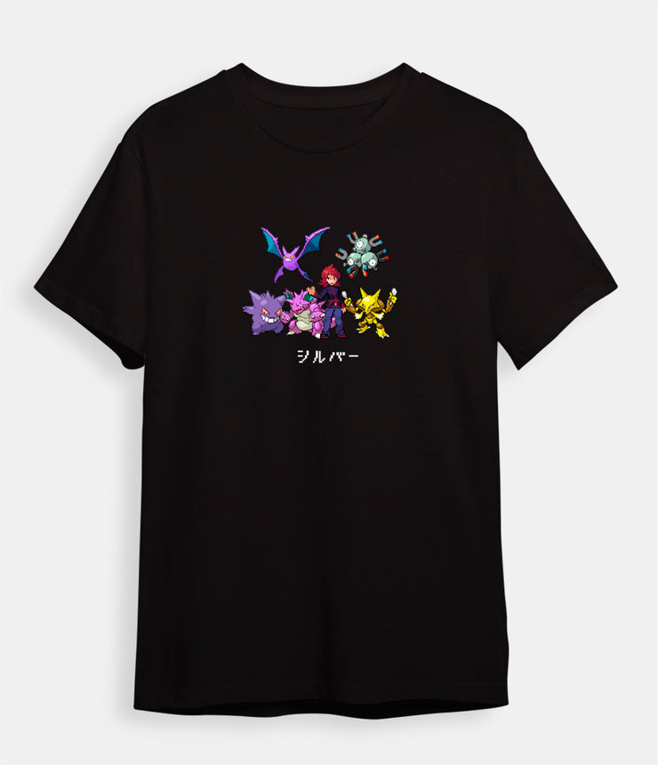 pokemon t-shirt Silver Trainer black