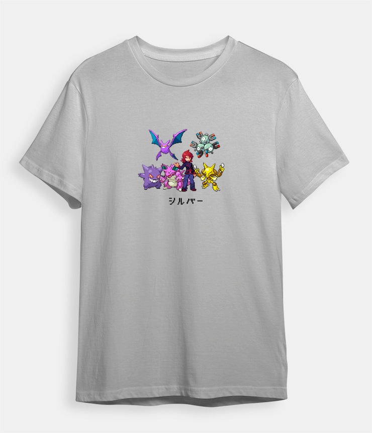 pokemon t-shirt Silver Trainer grey