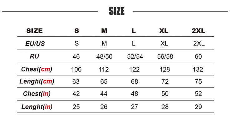 size guide retro worlds for hoodie