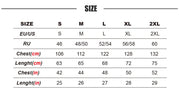 size guide ertro worlds hoodie