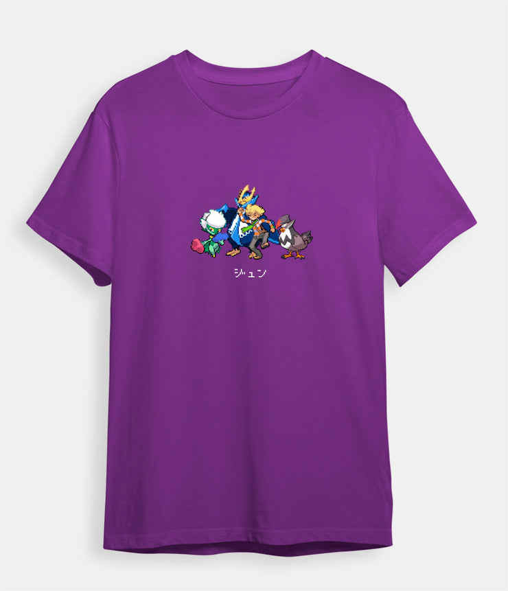 Pokemon t-shirt Barry purple