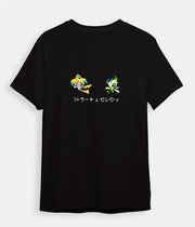 Pokemon t-shirt Celebi and Jirachi black