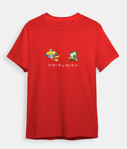 Pokemon t-shirt Celebi and Jirachi red