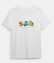 Pokemon t-shirt Flareon Vaporeon Jolteon White
