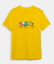 Pokemon t-shirt Flareon Vaporeon Jolteon yellow