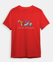 Pokemon t-shirt Fossil Aerodactyl red