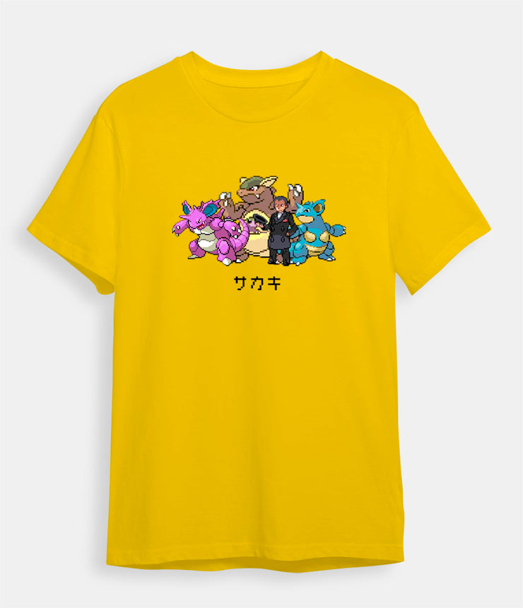 Pokemon t-shirt Giovanni yellow