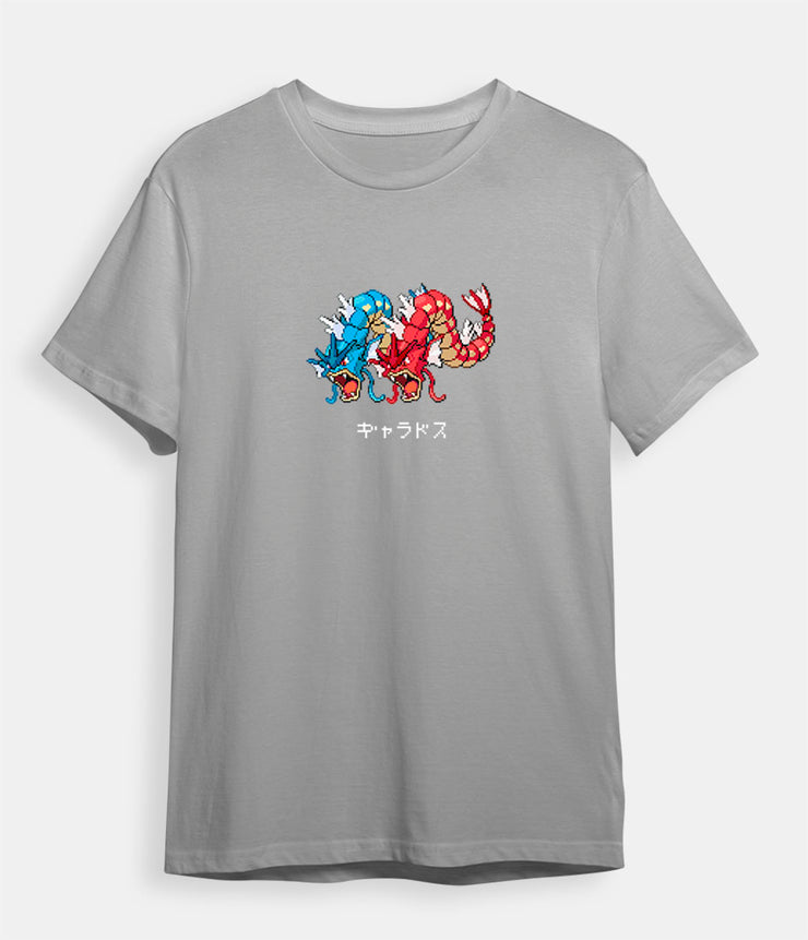 pokemon t-shirt gyarados gray