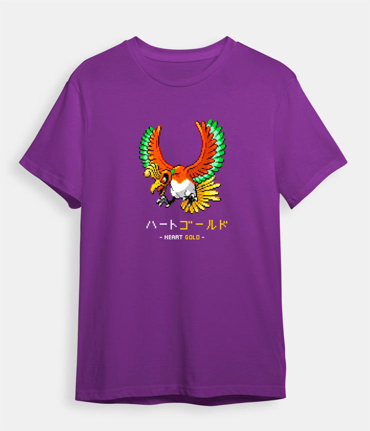 pokemon t-shirt Ho-oh heartgold purple