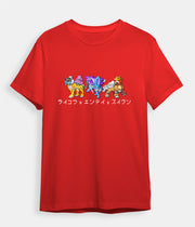 Pokemon t-shirt Legendary dogs red