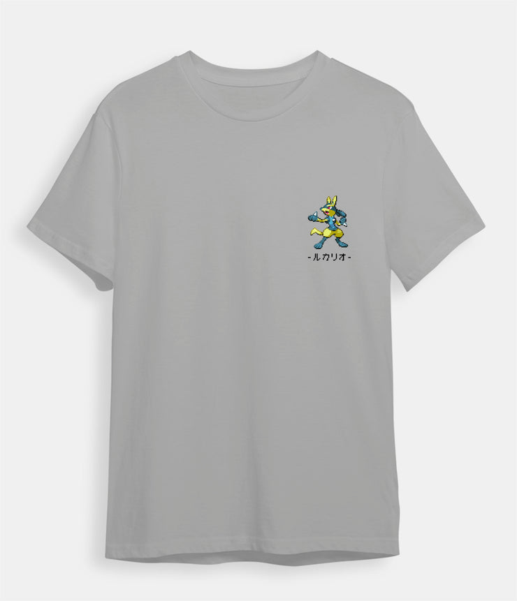 Pokemon t-shirt lucario gray