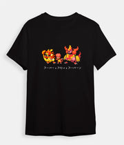 pokemon t-shirt magmar magby and magmortar black
