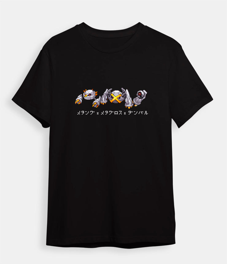 Pokemon t-shirt Metagross Metang Beldum Black