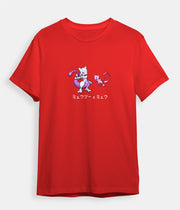 Pokemon t-shirt Mewtwo and Mew red