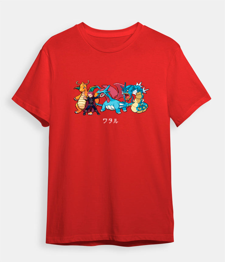 Pokemon t-shirt Lance red