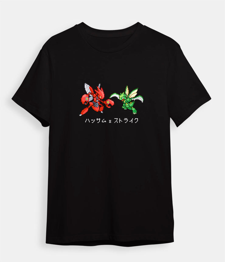 Pokemon t-shirt scyther scizor black