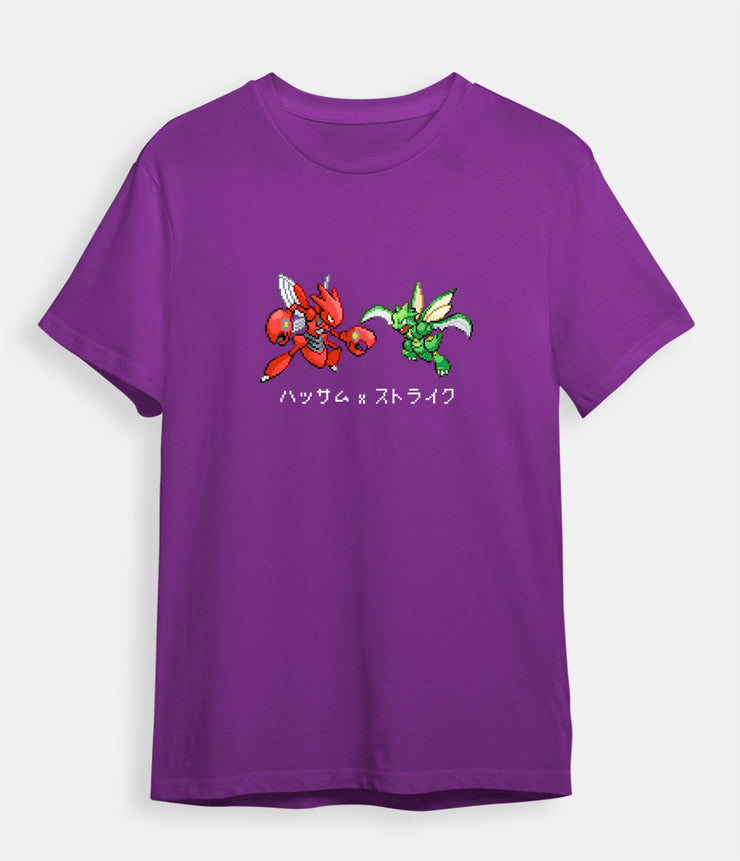 Pokemon t-shirt scyther scizor purple
