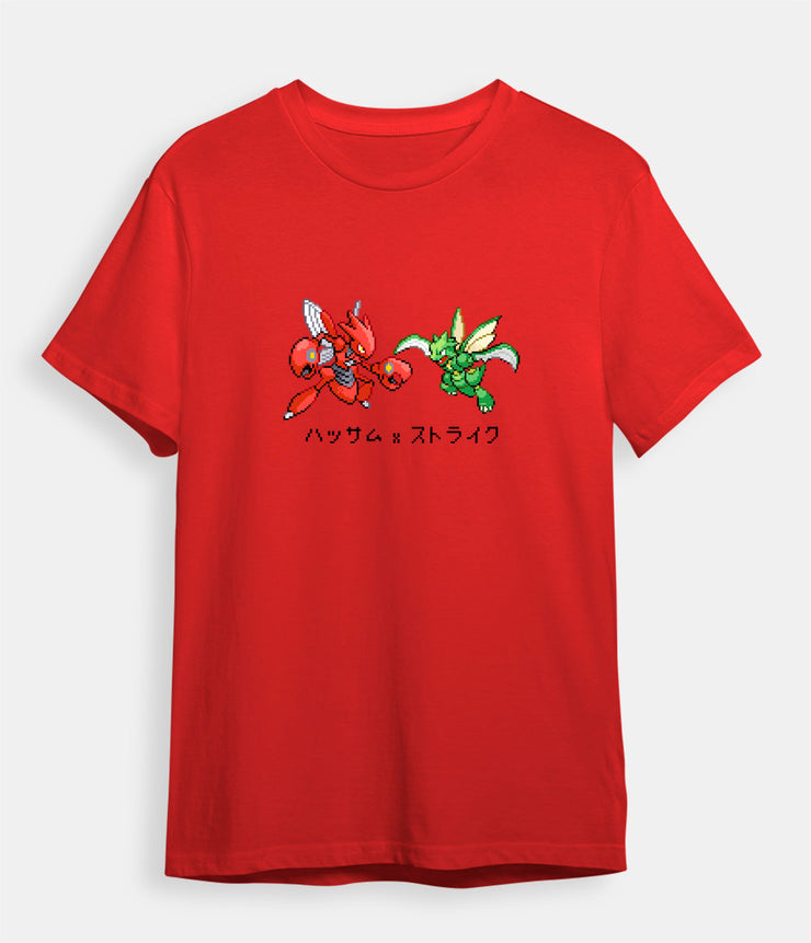 Pokemon t-shirt scyther scizor red