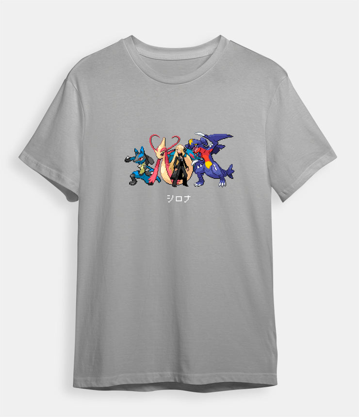 Pokemon t-shirt Cynthia gray