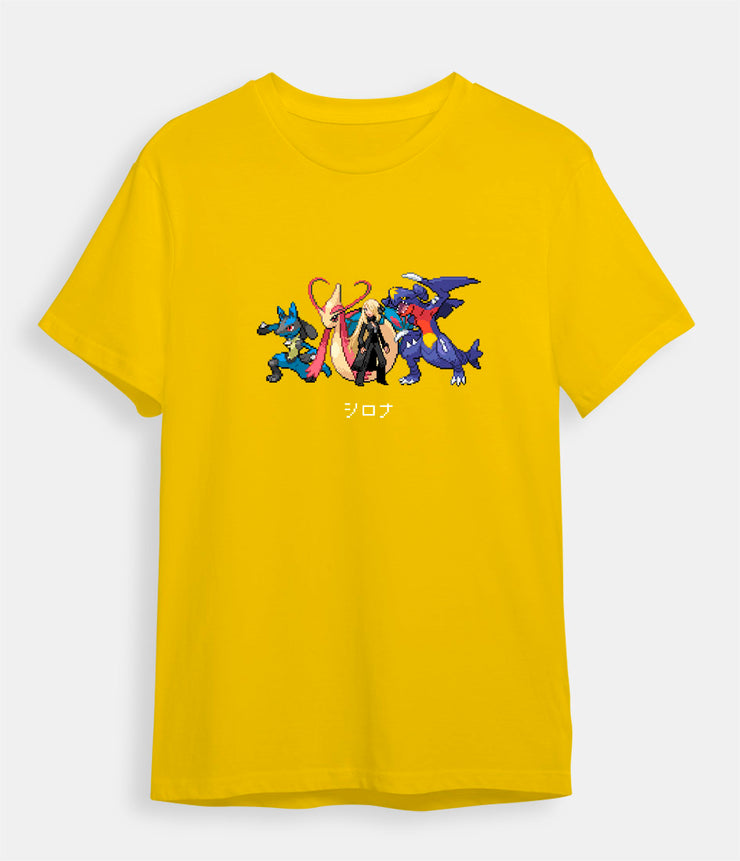 Pokemon t-shirt Cynthia yellow