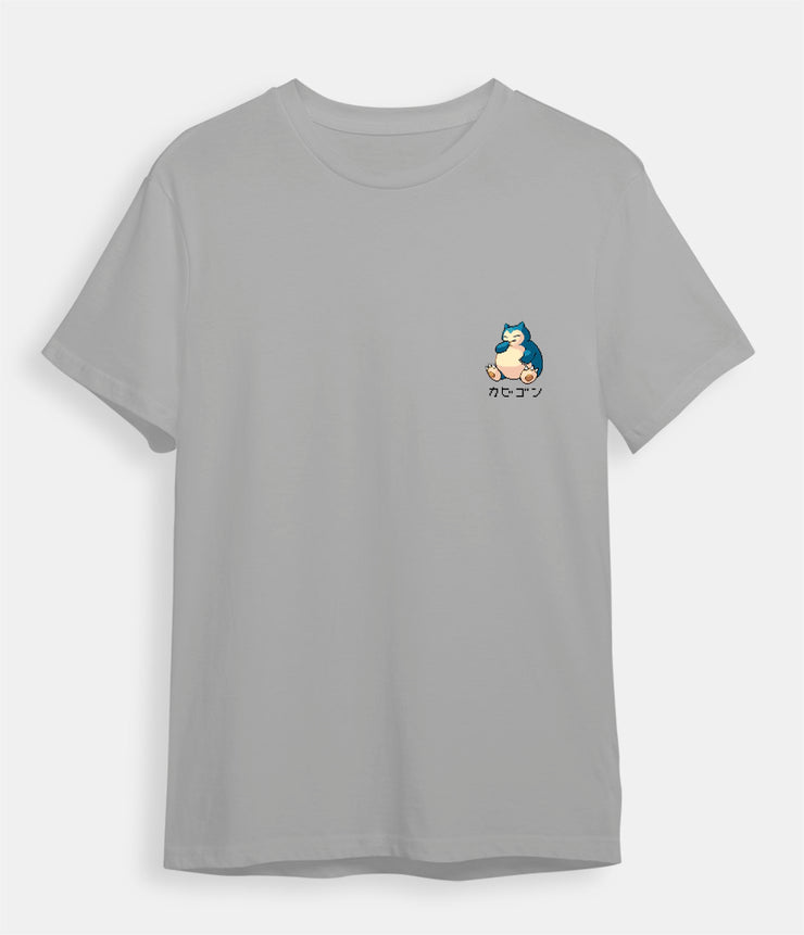 pokemon t-shirt snorlax gray